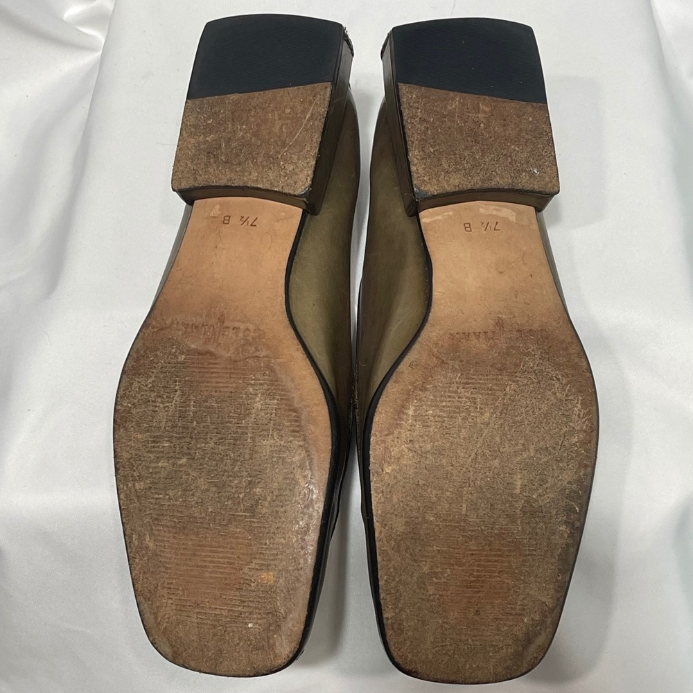 Cole Haan Olive Green Leather Loafers - Picture 6 of 8
